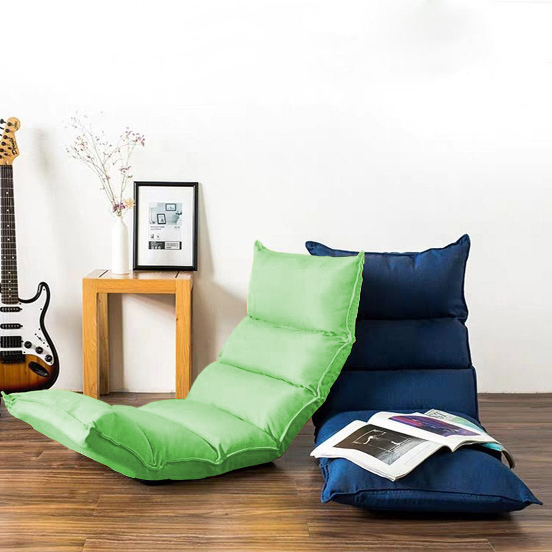 SOGA 2X Foldable Tatami Floor Sofa Bed Meditation Lounge Chair Recliner Lazy Couch Green - Cafe Supply