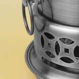 SOGA Stainless Steel Mini Asian Buffet Hot Pot Single Person Shabu Alcohol Stove Burner with Lid - Cafe Supply