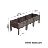 SOGA 2X 120cm Raised Planter Box Vegetable Herb Flower Outdoor Plastic Plants Garden Bed with Legs Deepen - Cafe Supply