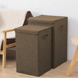 SOGA 2X Coffee Large Collapsible Laundry Hamper Storage Box Foldable Canvas Basket Home Organiser Decor - Cafe Supply