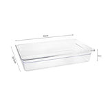 SOGA 100mm Clear Gastronorm GN Pan 1/1 Food Tray Storage Bundle of 6 with Lid - Cafe Supply