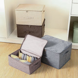 SOGA 2X Coffee Small Portable Double Zipper Storage Box Moisture Proof Clothes Basket Foldable Home Organiser - Cafe Supply