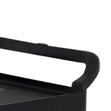 SOGA 2X 2 Tier Food Trolley Portable Kitchen Cart Multifunctional Big Utility Service with wheels 845x430x940mm Black - Cafe Supply