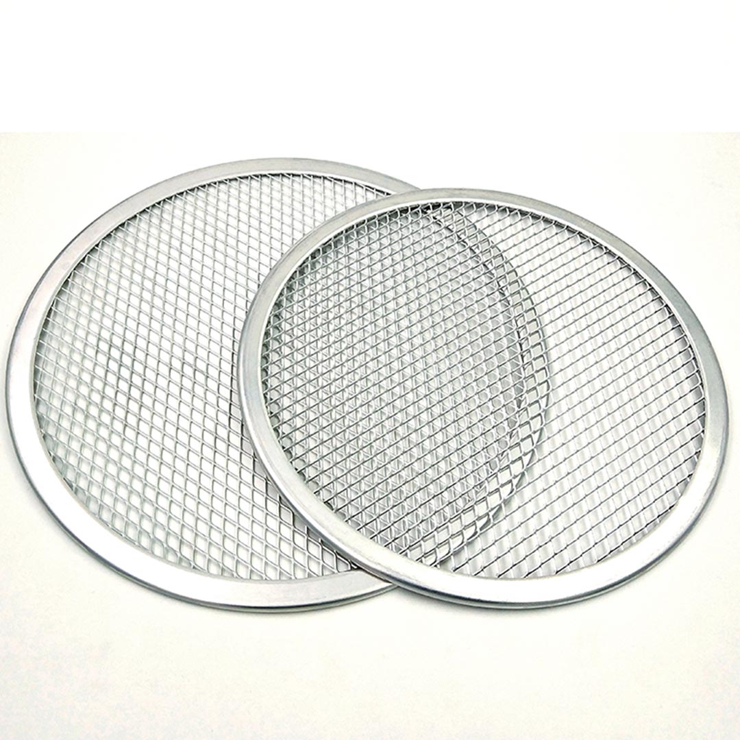 SOGA 2X 9-inch Round Seamless Aluminium Nonstick Commercial Grade Pizza Screen Baking Pan - Cafe Supply