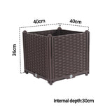 SOGA 2X 40cm Raised Planter Box Vegetable Herb Flower Outdoor Plastic Plants Garden Bed - Cafe Supply