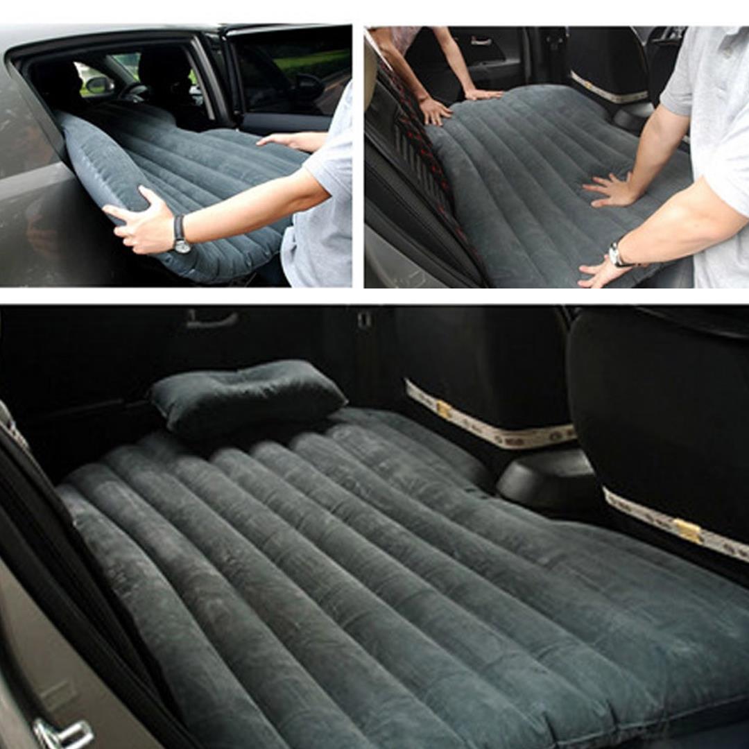 SOGA 2X Inflatable Car Mattress Portable Travel Camping Air Bed Rest Sleeping Bed Grey - Cafe Supply