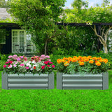 SOGA 2X 60cm Hexagon Shape Galvanised Raised Garden Bed Vegetable Herb Flower Outdoor Planter Box - Cafe Supply