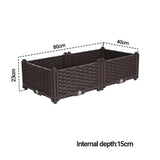 SOGA 2X 80cm Raised Planter Box Vegetable Herb Flower Outdoor Plastic Plants Garden Bed - Cafe Supply