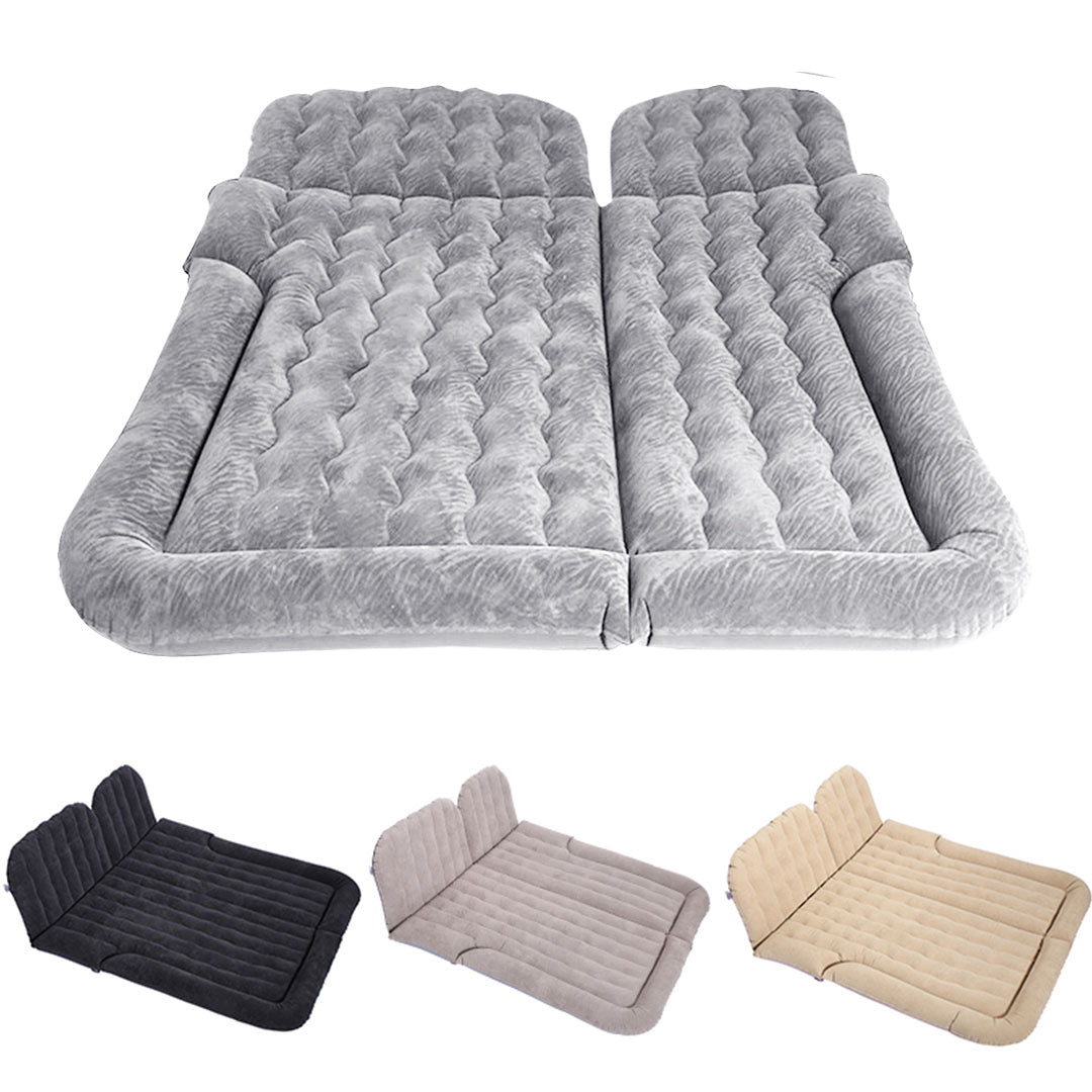 SOGA 2X Grey Inflatable Car Boot Mattress Portable Camping Air Bed Travel Sleeping Essentials - Cafe Supply