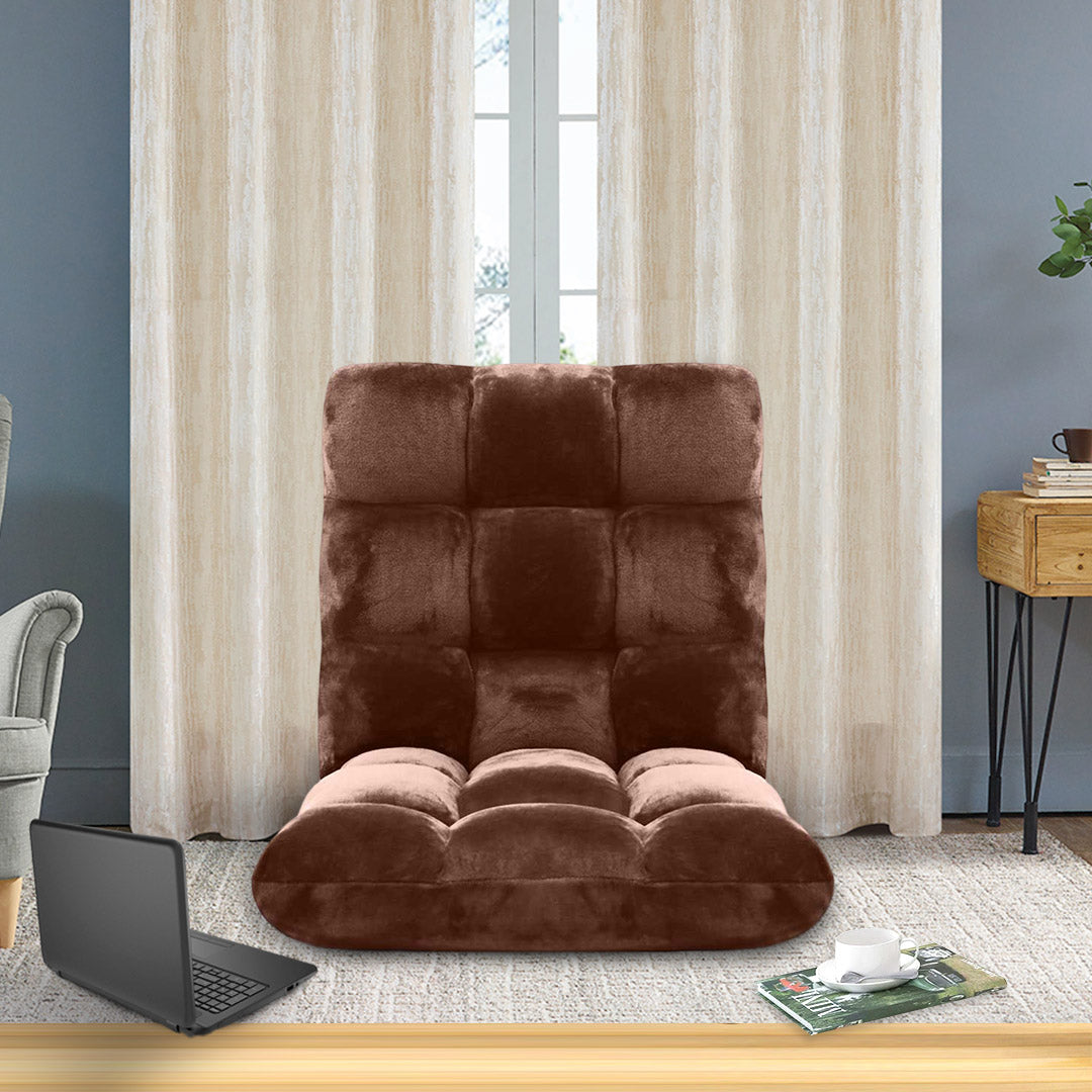SOGA 2X Floor Recliner Folding Lounge Sofa Futon Couch Folding Chair Cushion Coffee - Cafe Supply