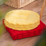 SOGA 2X Yellow Round Cushion Soft Leaning Plush Backrest Throw Seat Pillow Home Office Decor - Cafe Supply