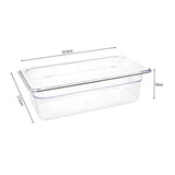 SOGA 100mm Clear Gastronorm GN Pan 1/3 Food Tray Storage Bundle of 6 with Lid - Cafe Supply
