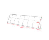 SOGA 2X 180cm Silver Triangular Wedge Bed Pillow Headboard Backrest Bedside Tatami Cushion Home Decor - Cafe Supply