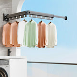 SOGA 2X 93.2cm Wall-Mounted Clothing Dry Rack Retractable Space-Saving Foldable Hanger - Cafe Supply