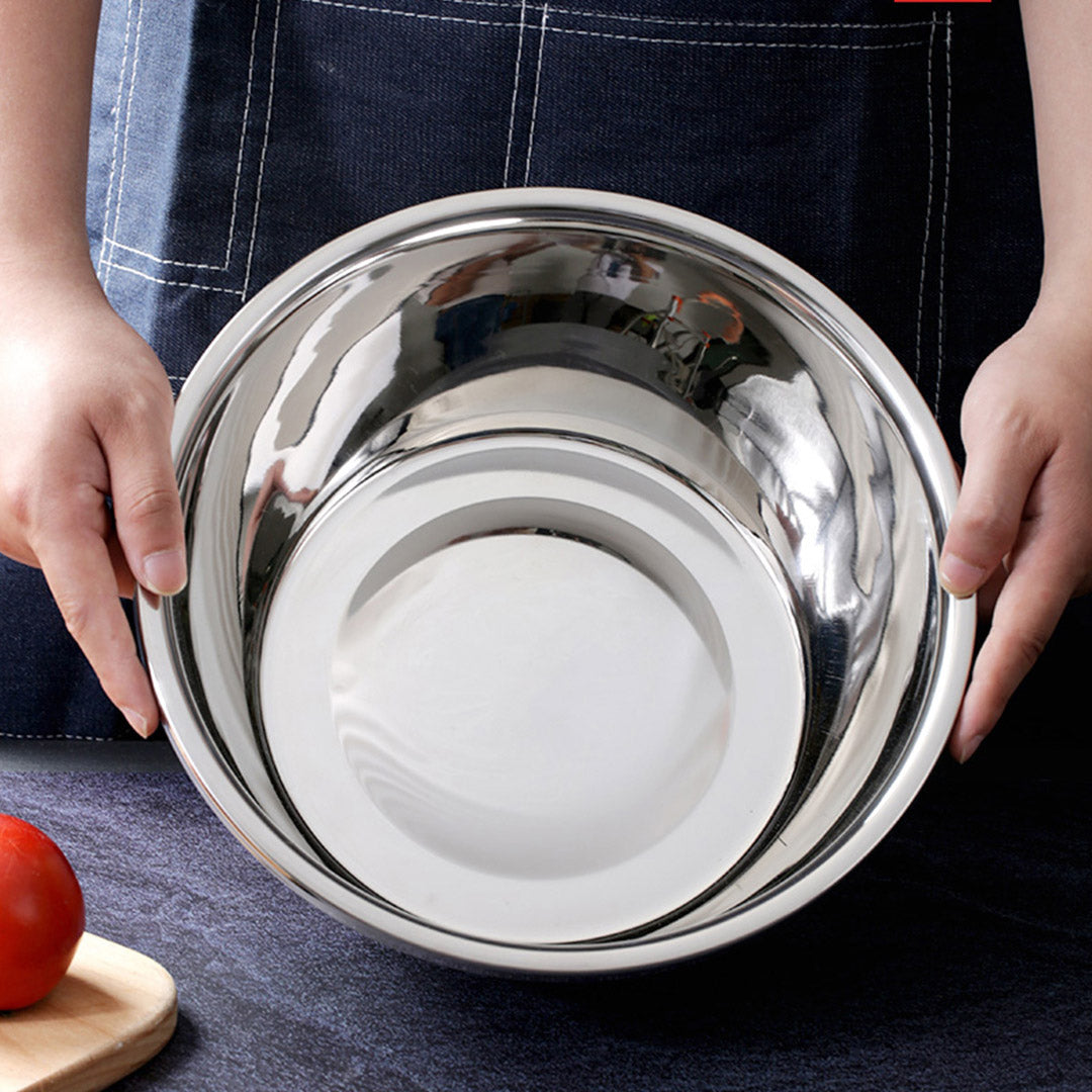 SOGA 2X 5Pcs Deepen Polished Stainless Steel Stackable Baking Washing Mixing Bowls Set Food Storage Basin - Cafe Supply