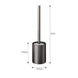 SOGA 27cm Wall-Mounted Toilet Brush with Holder Bathroom Cleaning Scrub Dark Grey - Cafe Supply