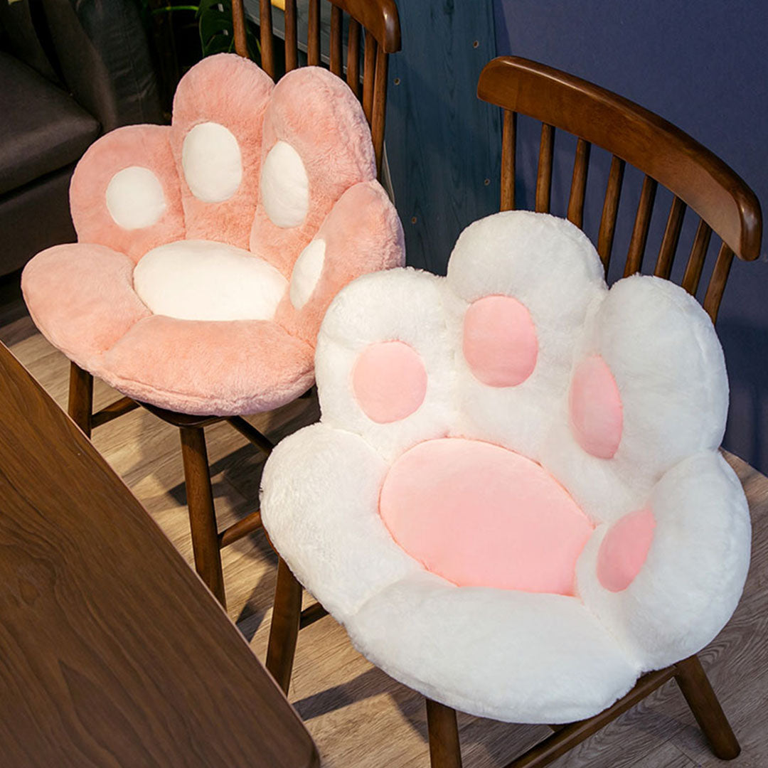 SOGA 2X White Paw Shape Cushion Warm Lazy Sofa Decorative Pillow Backseat Plush Mat Home Decor - Cafe Supply