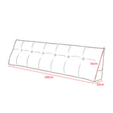 SOGA 2X 180cm Beige Triangular Wedge Bed Pillow Headboard Backrest Bedside Tatami Cushion Home Decor - Cafe Supply