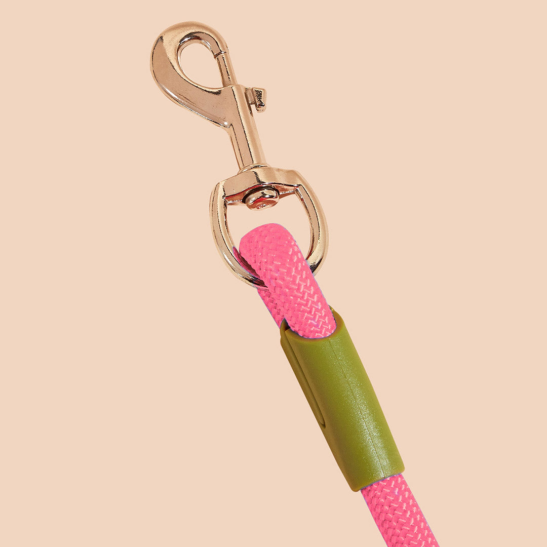 SOGA 2X 220cm Multifunction Hands-Free Rope Pet Cat Dog Puppy Double Ended Leash for Walking Training Tracking Obedience Pink - Cafe Supply