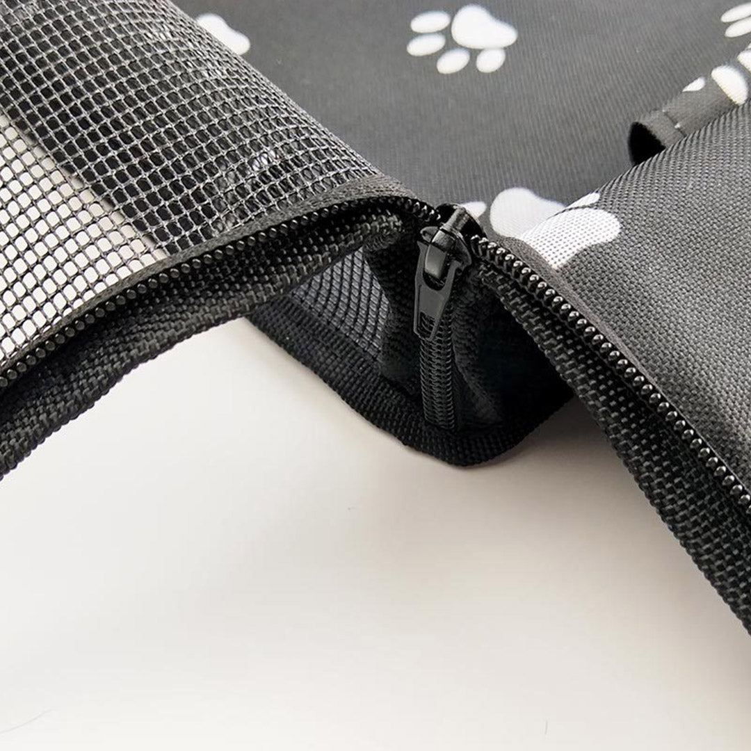 SOGA 2X Waterproof Pet Booster Car Seat Breathable Mesh Safety Travel Portable Dog Carrier Bag Black - Cafe Supply