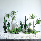 SOGA 70cm Green Artificial Indoor Cactus Tree Fake Plant Simulation Decorative 5 Heads - Cafe Supply
