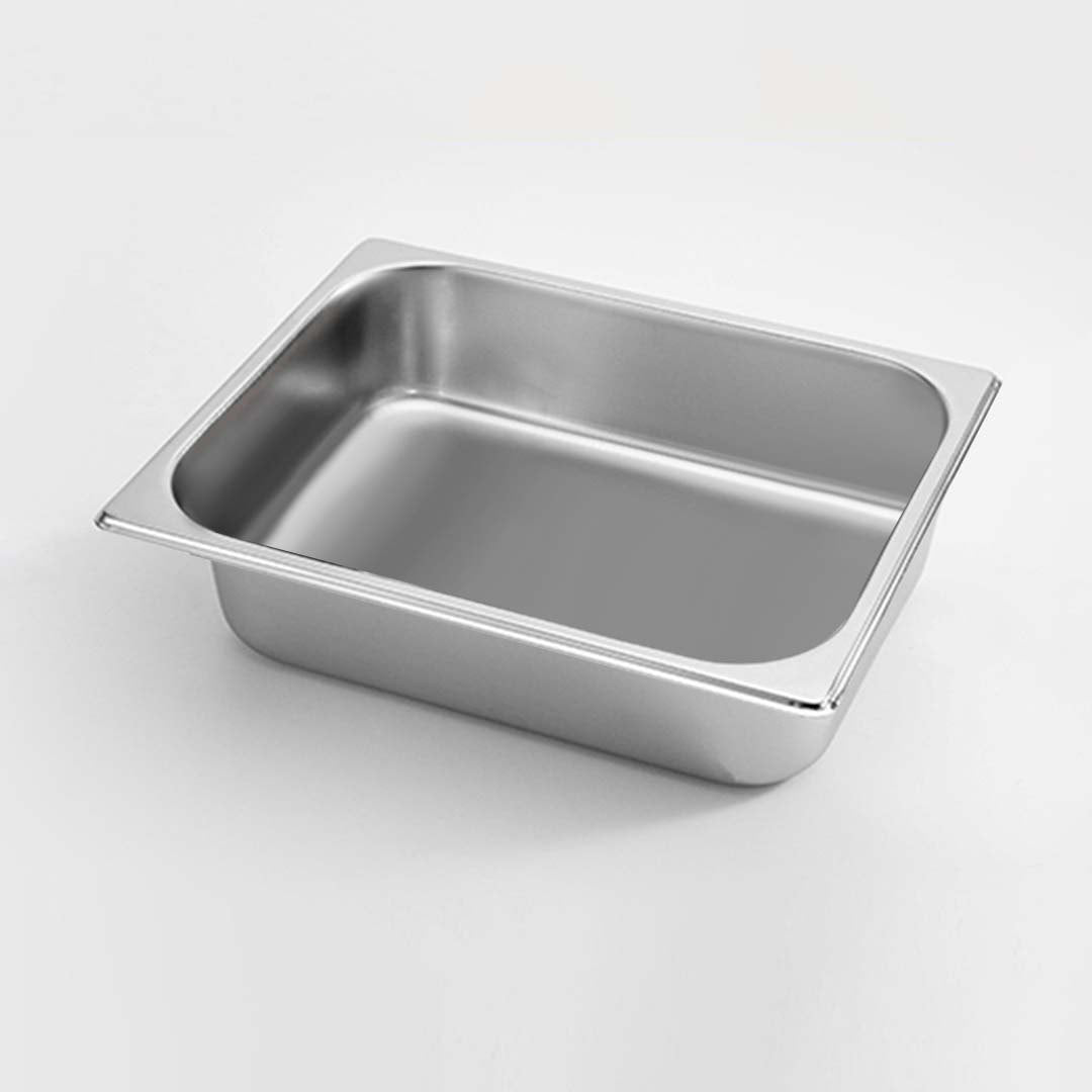 SOGA 2X Gastronorm GN Pan Full Size 1/2 GN Pan 6.5cm Deep Stainless Steel Tray With Lid - Cafe Supply