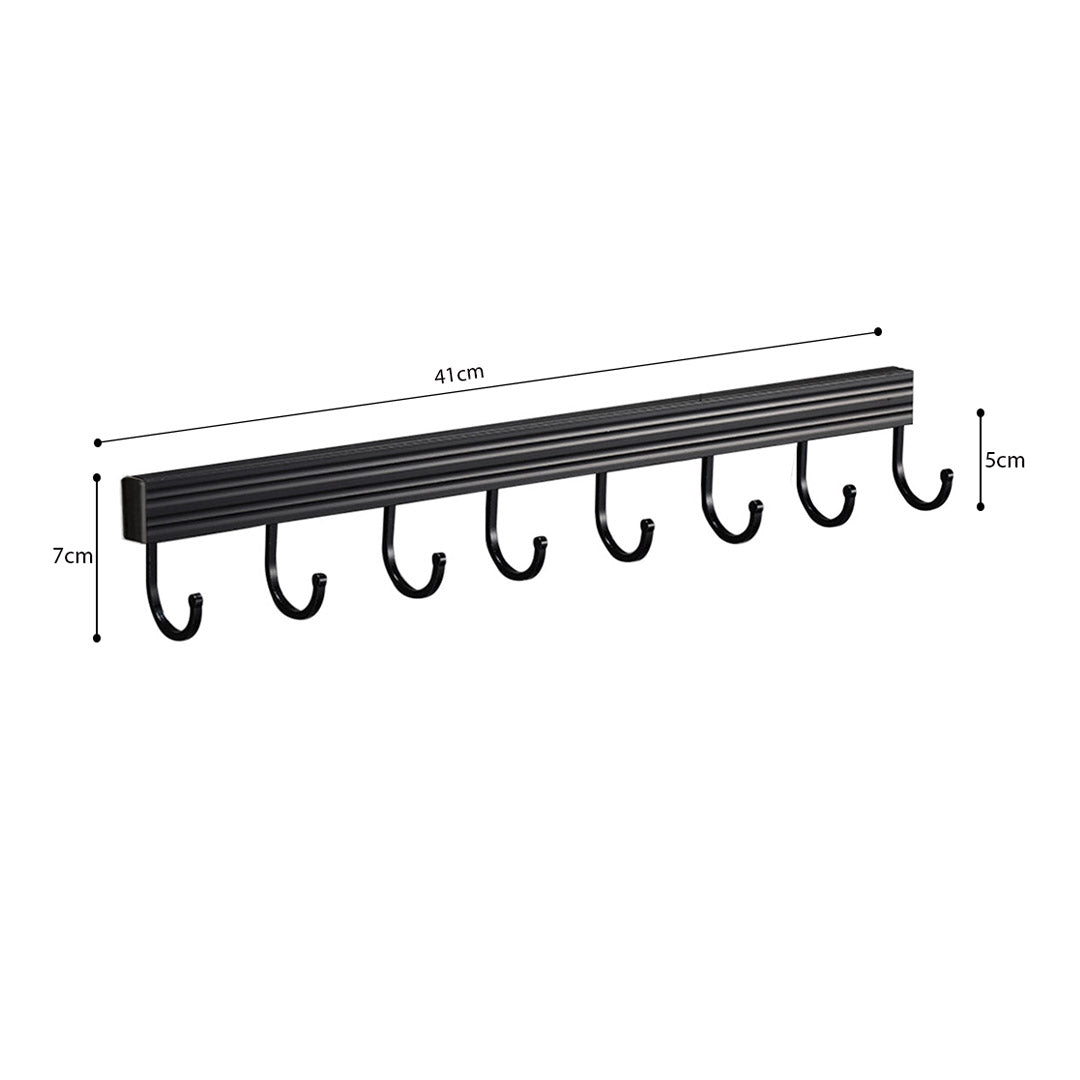SOGA 2X 41cm Wall Mounted Kitchen Utensil Storage Rack Space-Saving Spatula Organiser with Durable Hooks - Cafe Supply