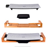SOGA 2X Electric Ceramic BBQ Grill Non-stick Surface Hot Plate for Indoor & Outdoor Stone - Cafe Supply