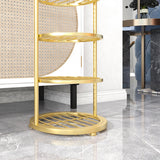 SOGA 2X 7 Tier Bunny Ears Shape  Gold Plated Metal Shoe Organizer Space Saving Portable Footwear Storage Shelf - Cafe Supply