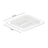 SOGA Clear Gastronorm 1/6 GN Lid Food Tray Top Cover Bundle of 2 - Cafe Supply