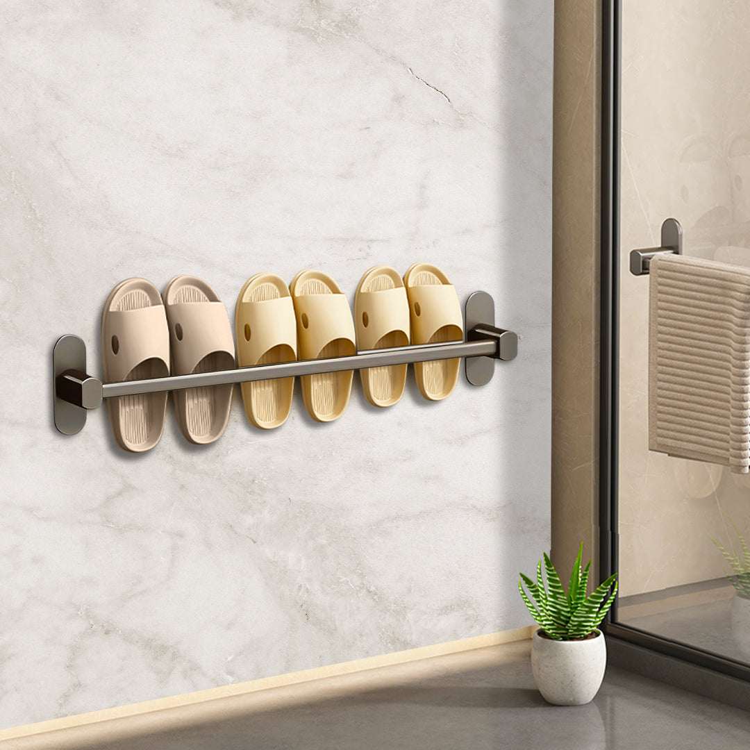 SOGA 2X 69cm Wall-Mounted Slipper Organiser Adhesive Storage Space-Saving Wall Rack - Cafe Supply