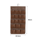 SOGA 2X Coffee Double Sided Hanging Storage Bag Underwear Bra Socks Mesh Pocket Hanger Home Organiser - Cafe Supply