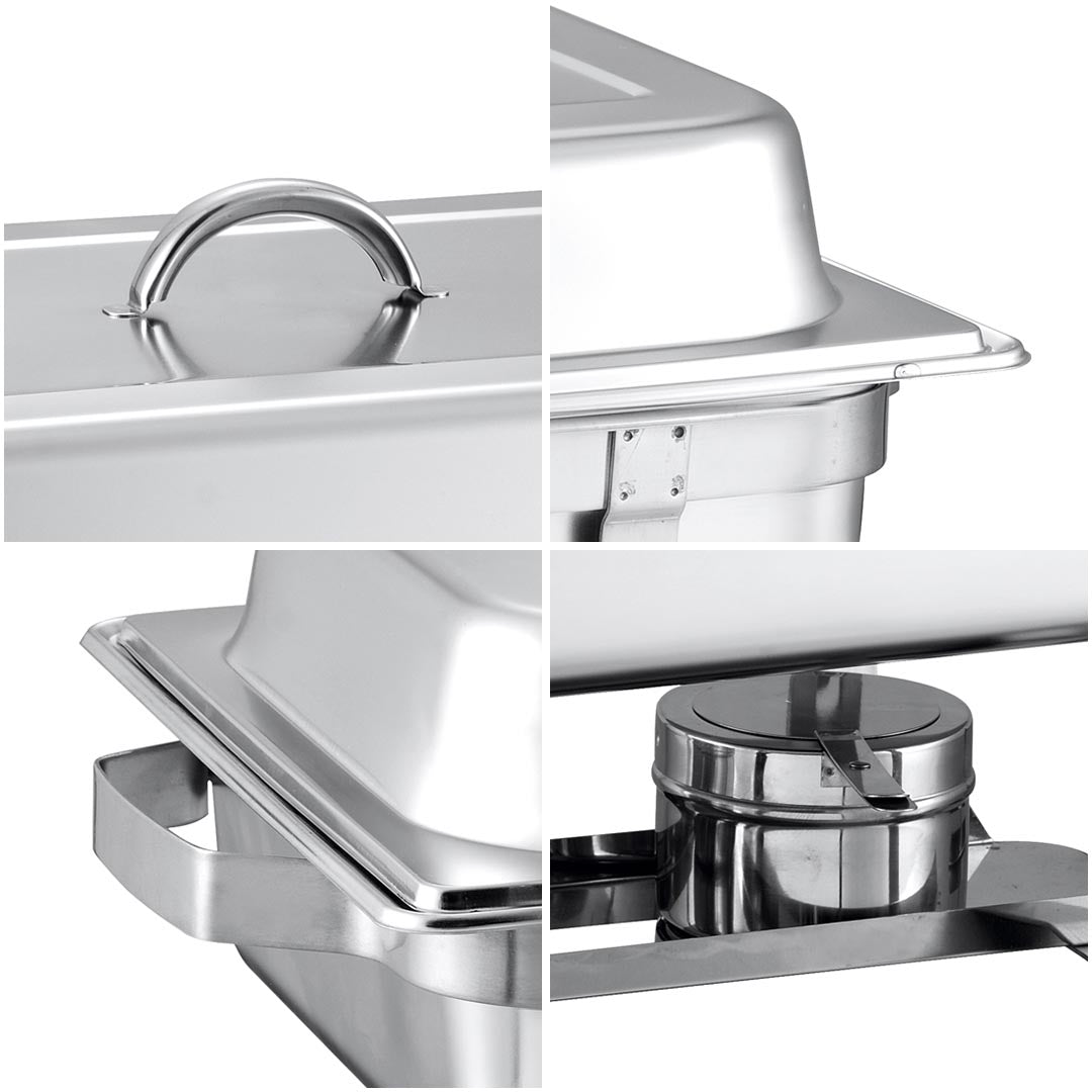 SOGA 3L Triple Tray Stainless Steel Chafing Food Warmer Catering Dish - Cafe Supply
