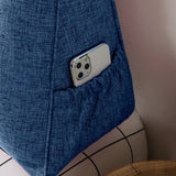 SOGA 2X 180cm Blue Triangular Wedge Bed Pillow Headboard Backrest Bedside Tatami Cushion Home Decor - Cafe Supply
