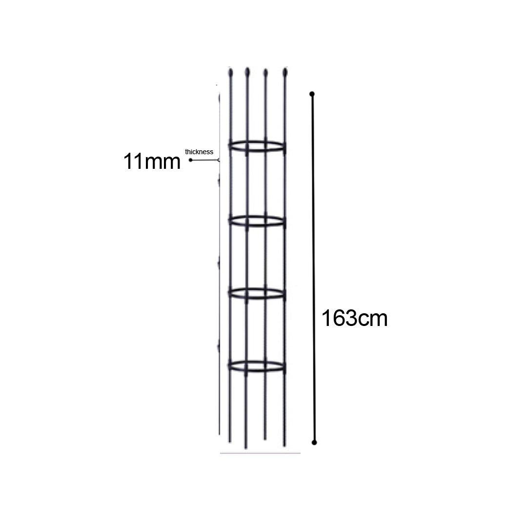 SOGA 163cm 4-Bar Plant Frame Stand Trellis Vegetable Flower Herbs Outdoor Vine Support Garden Rack with Rings - Cafe Supply
