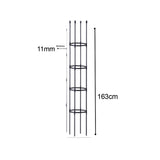 SOGA 163cm 4-Bar Plant Frame Stand Trellis Vegetable Flower Herbs Outdoor Vine Support Garden Rack with Rings - Cafe Supply