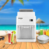 SOGA 300 Watts Electric Ice Shaver Crusher Slicer Snow Cone Maker Commercial Tabletop Machine 120kgs/h White - Cafe Supply