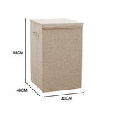 SOGA Beige Large Collapsible Laundry Hamper Storage Box Foldable Canvas Basket Home Organiser Decor - Cafe Supply