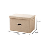 SOGA 2X Beige Super Large Foldable Canvas Storage Box Cube Clothes Basket Organiser Home Decorative Box - Cafe Supply