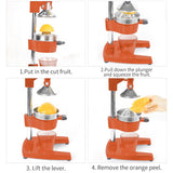 SOGA Commercial Manual Juicer Hand Press Juice Extractor Squeezer Citrus Orange - Cafe Supply