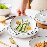 SOGA White Japanese Style Ceramic Dinnerware Crockery Soup Bowl Plate Server Kitchen Home Decor Set of 4 - Cafe Supply