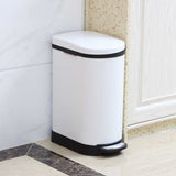 SOGA 2X 10L Foot Pedal Stainless Steel Rubbish Recycling Garbage Waste Trash Bin U White