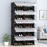 SOGA 10 Tier 2 Column Shoe Rack Organizer Sneaker Footwear Storage Stackable Stand Cabinet Portable Wardrobe with Cover - Cafe Supply