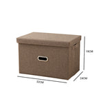 SOGA Coffee Small Foldable Canvas Storage Box Cube Clothes Basket Organiser Home Decorative Box - Cafe Supply