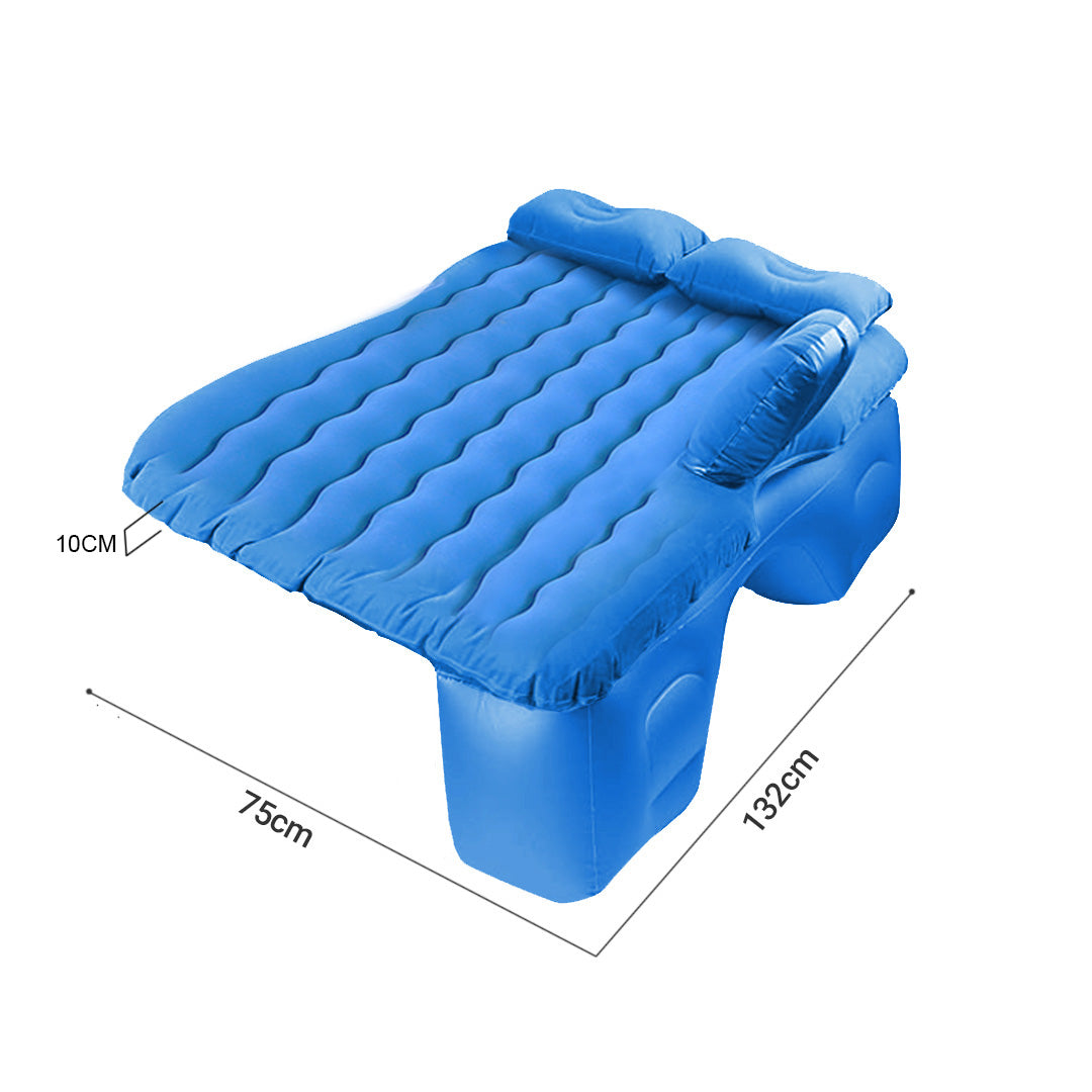 SOGA 2X Blue Ripple Inflatable Car Mattress Portable Camping Air Bed Travel Sleeping Kit Essentials - Cafe Supply