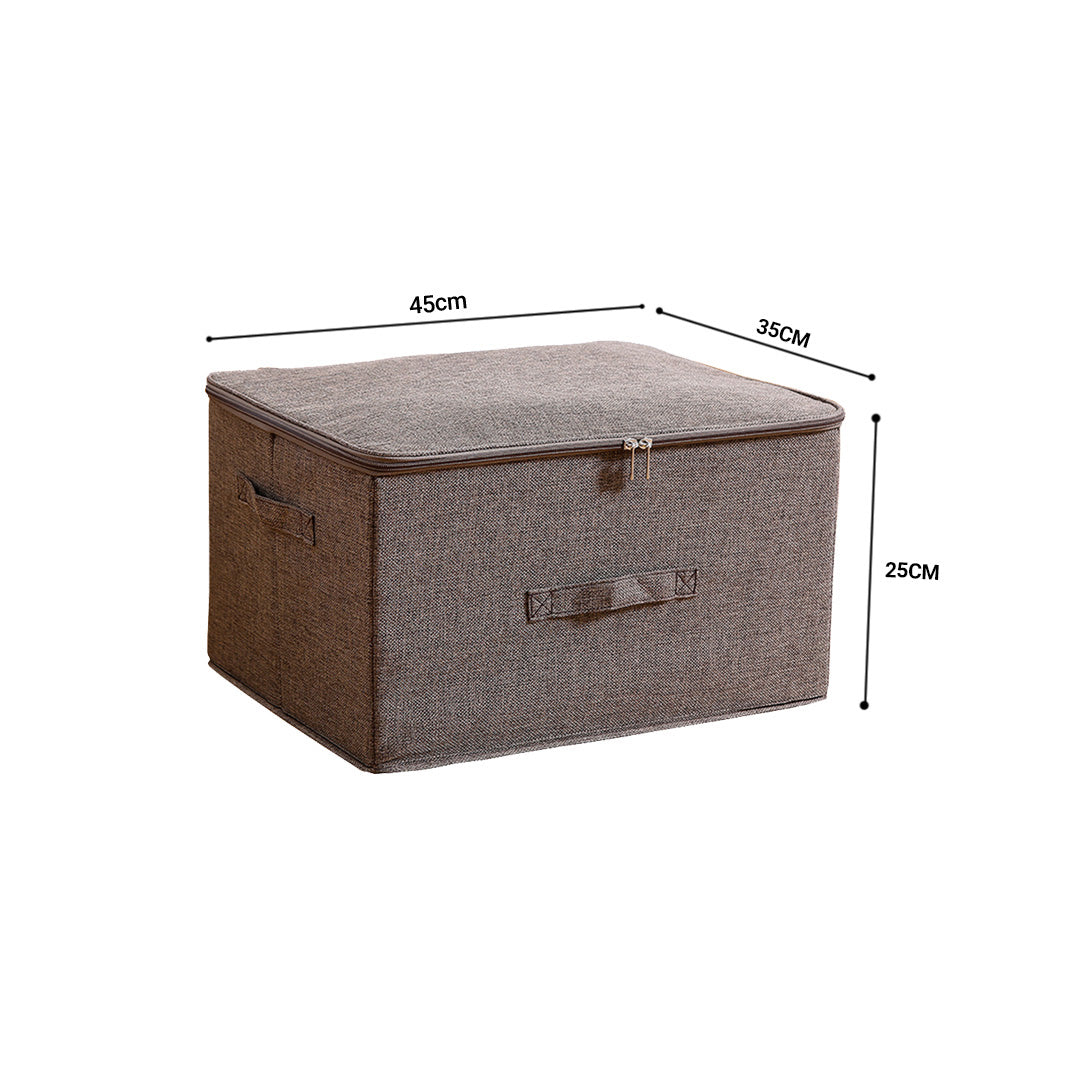 SOGA 2X Coffee Large Portable Double Zipper Storage Box Moisture Proof Clothes Basket Foldable Home Organiser - Cafe Supply