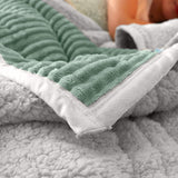 SOGA 2X Light Green Throw Blanket Warm Cozy Double Sided Thick Flannel Coverlet Fleece Bed Sofa Comforter - Cafe Supply