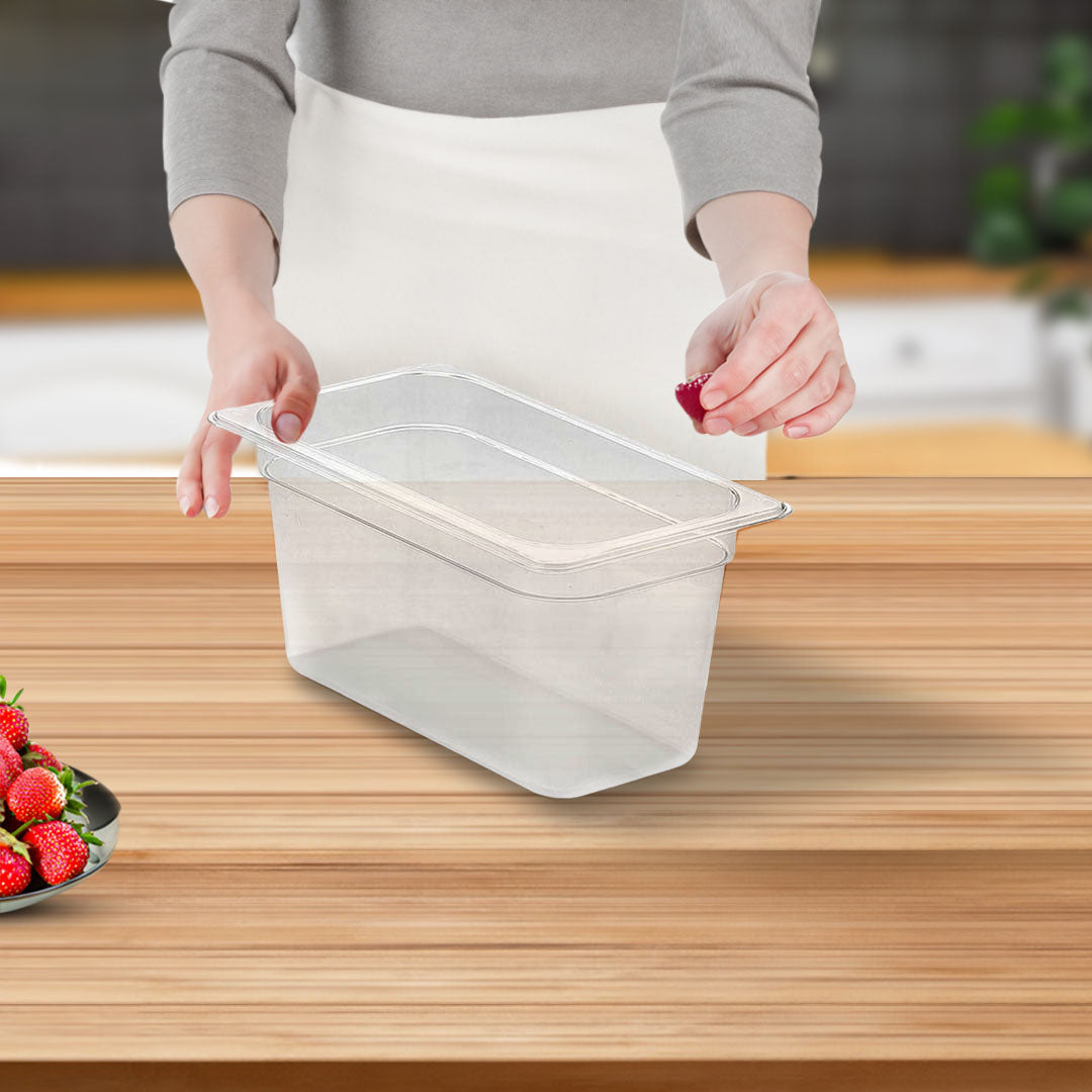 SOGA 150mm Clear Gastronorm GN Pan 1/3 Food Tray Storage - Cafe Supply