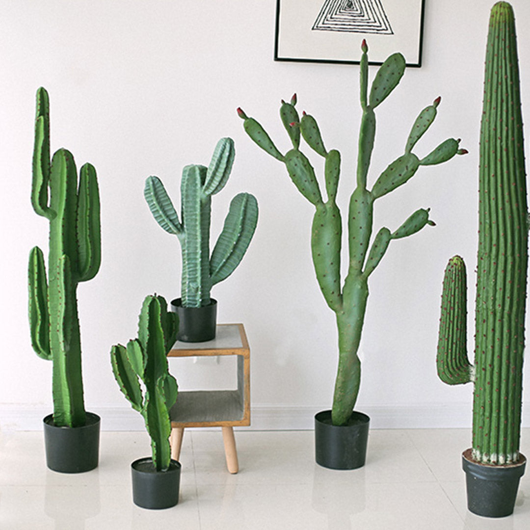 SOGA 2X 70cm Green Artificial Indoor Cactus Tree Fake Plant Simulation Decorative 5 Heads - Cafe Supply