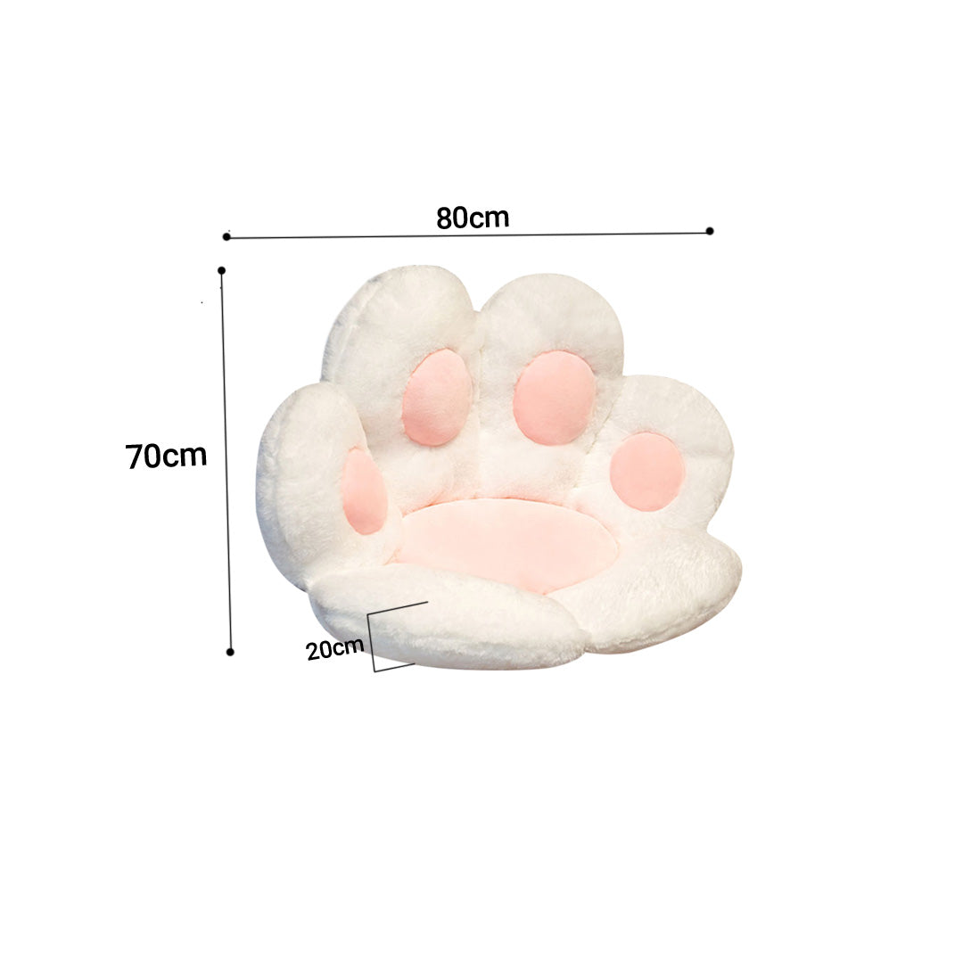 SOGA 2X White Paw Shape Cushion Warm Lazy Sofa Decorative Pillow Backseat Plush Mat Home Decor - Cafe Supply